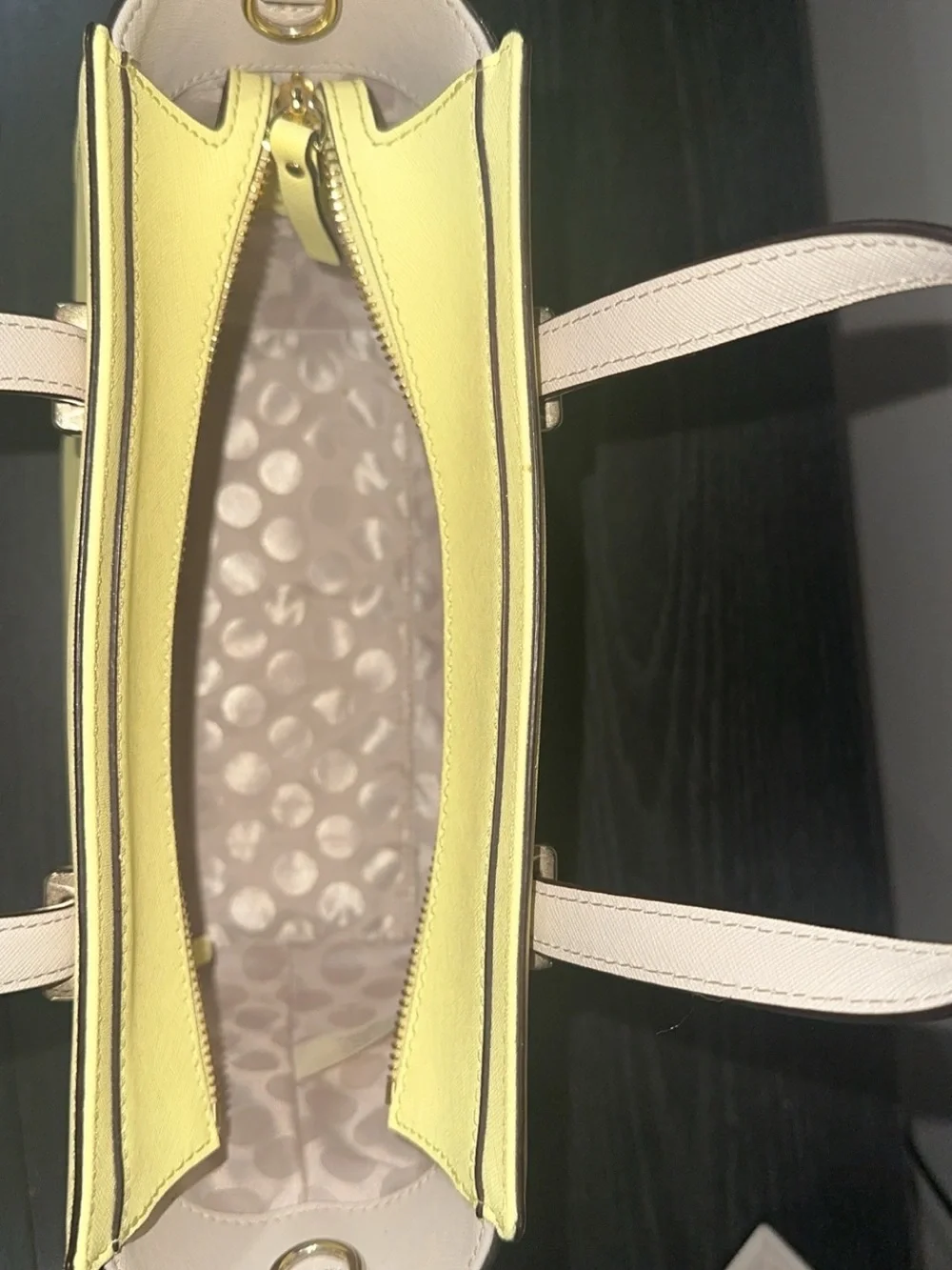 Kate Spade New York Lemonade & Linen Leather Satchel